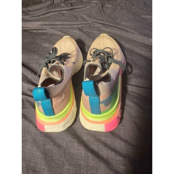 Nike React Size 8 Running Shoes Rainbow Color Womens Euc - Picture 4 of 10